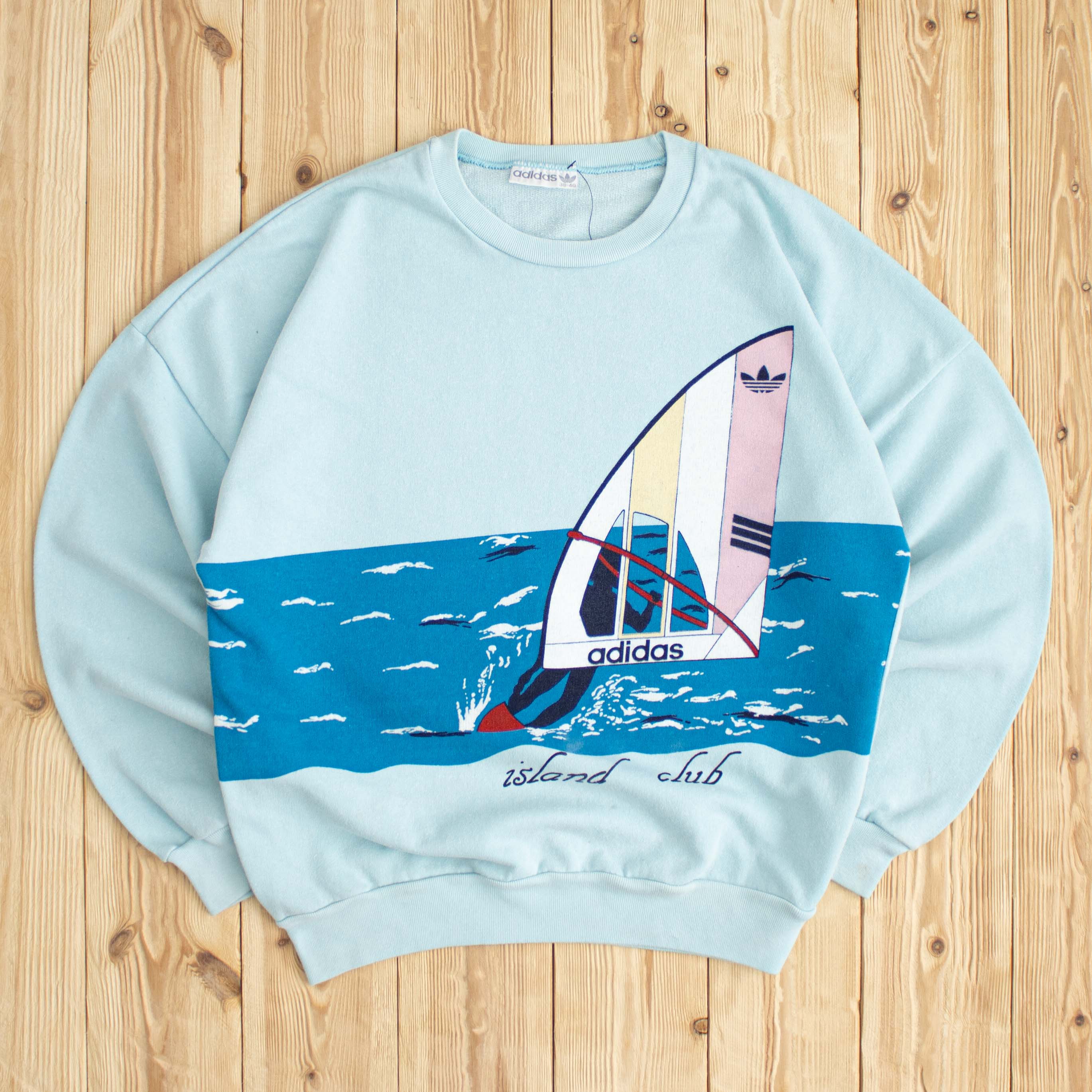 (S) Vintage Adidas Island Club Sailing Sweatshirt