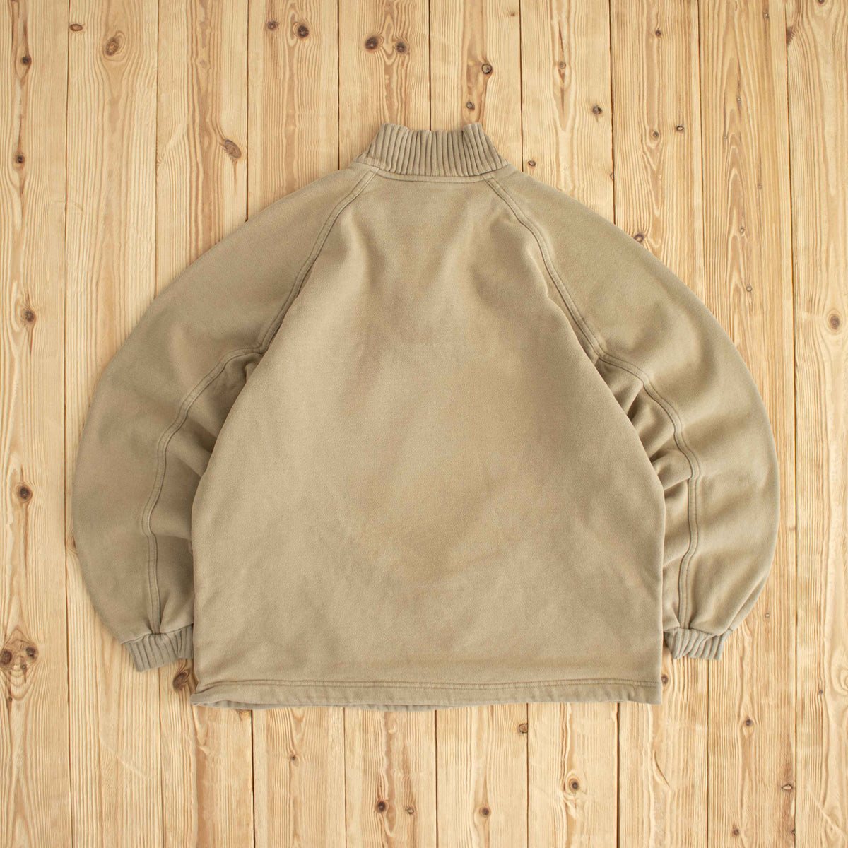 (M) Nike Vintage Embroidered Quarter-Zip Brown Beige