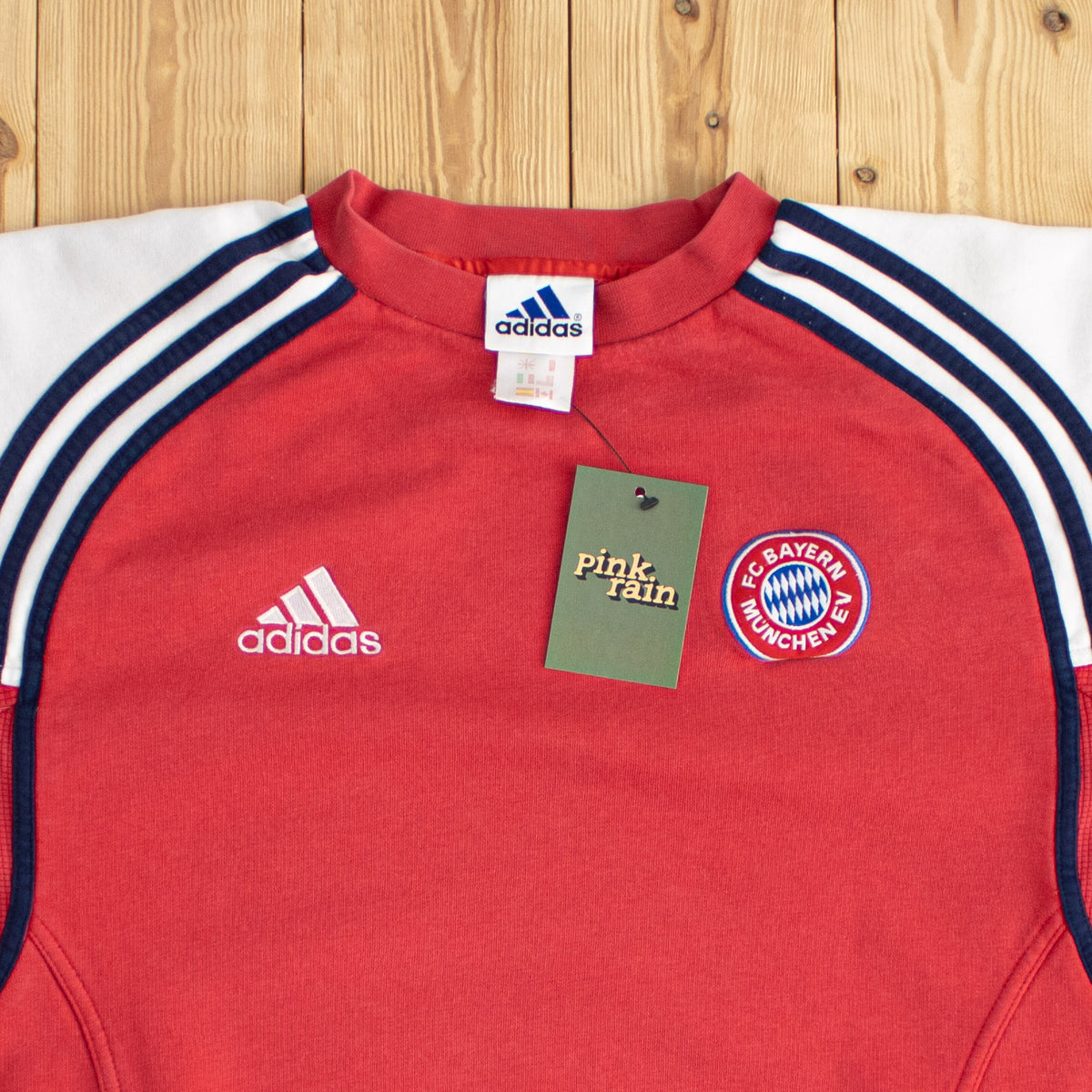 (M) Adidas F.C. Bayern München Vintage Embroidered Sweatshirt Red
