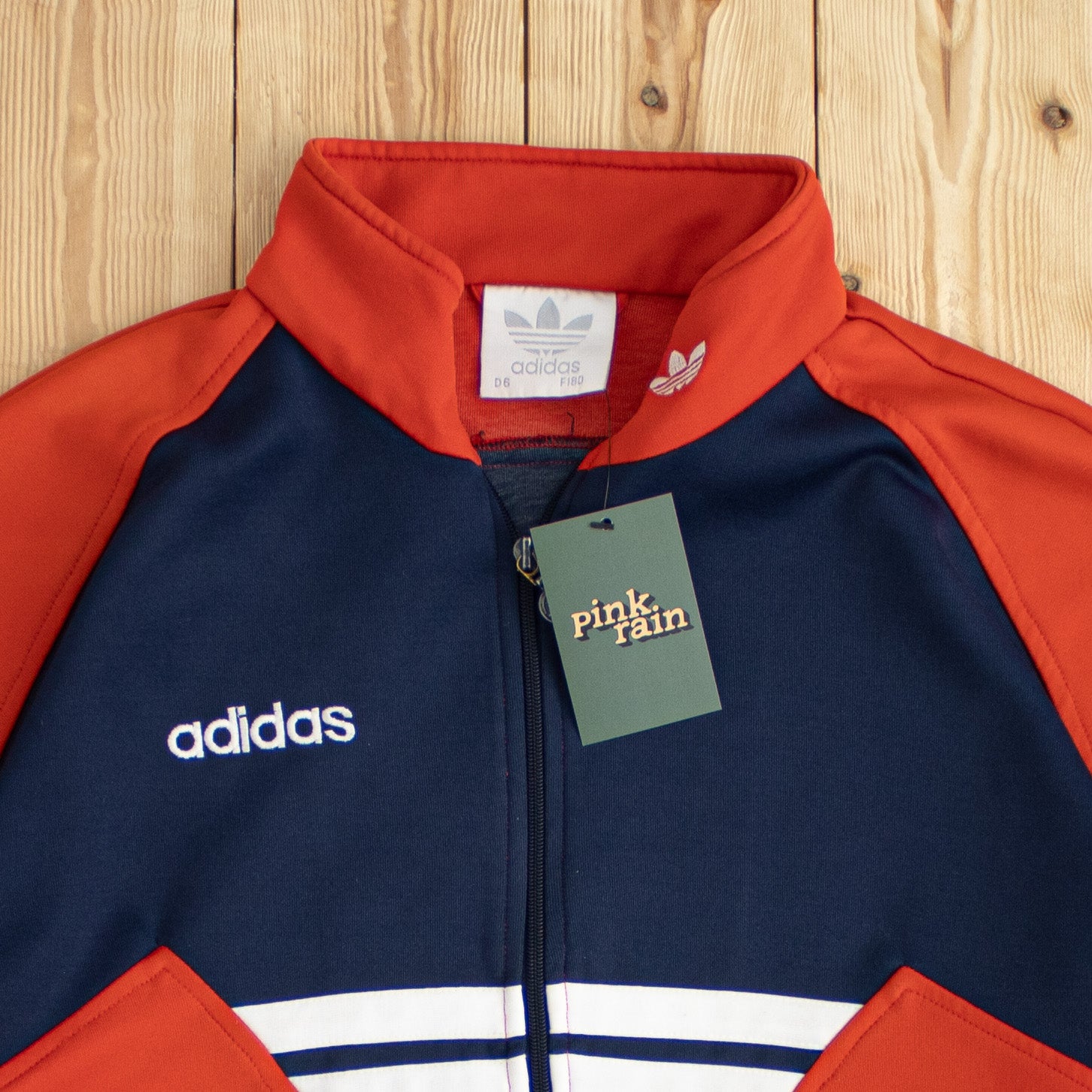 (M) Vintage Adidas Essential Embroidered Full-Zip Sweatshirt