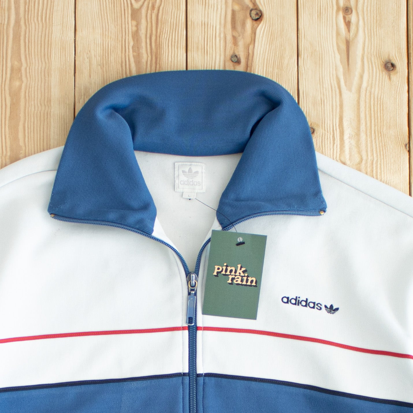 (M) Vintage Adidas Embroidered Full-Zip Sweatshirt