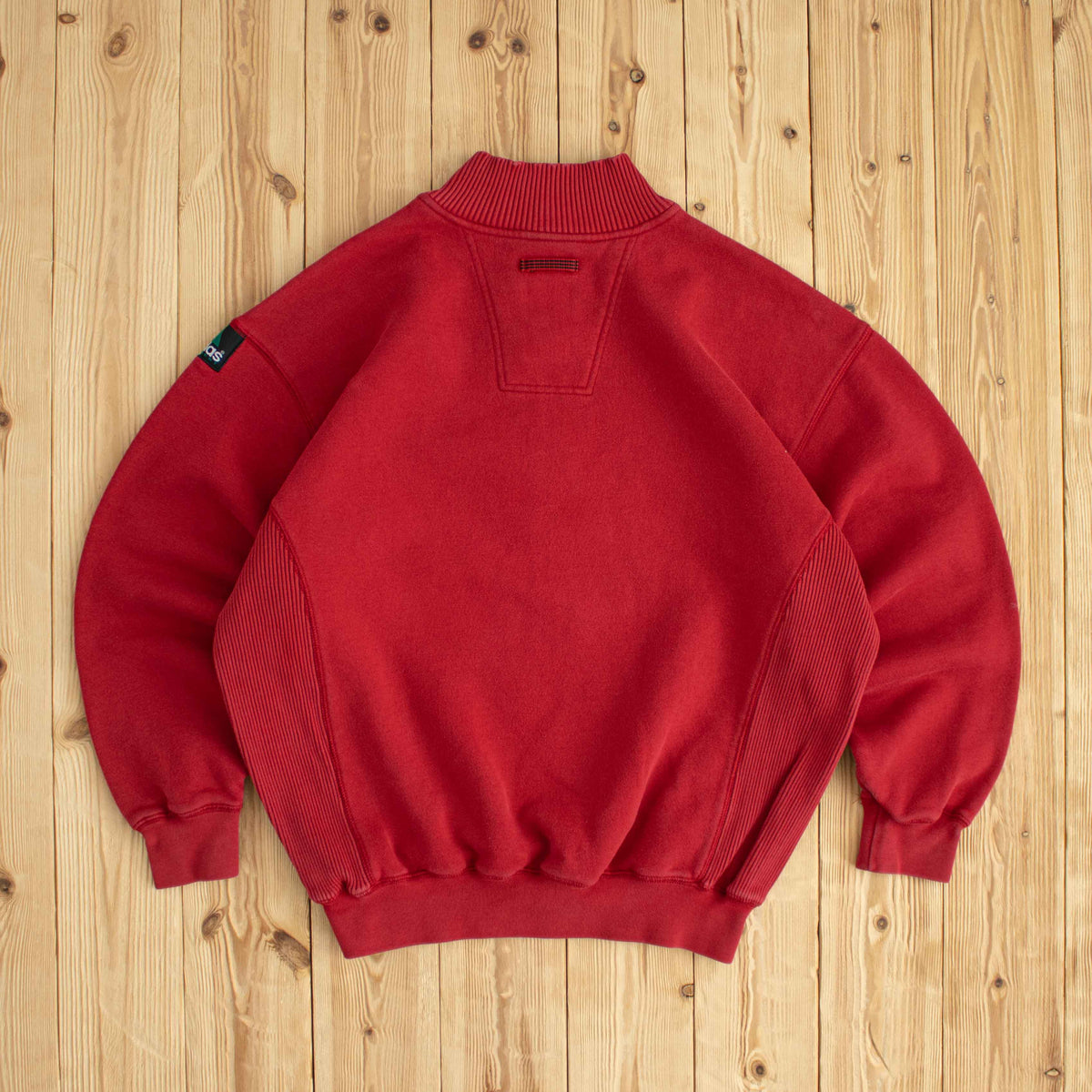 (M) Adidas Equipment Vintage Embroidered Quarter-Zip Red