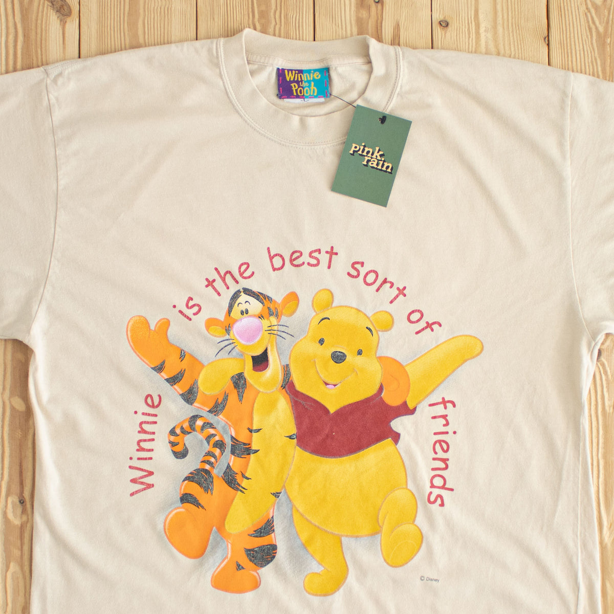 (M/L) Disney Winnie The Pooh Vintage T-Shirt Beige