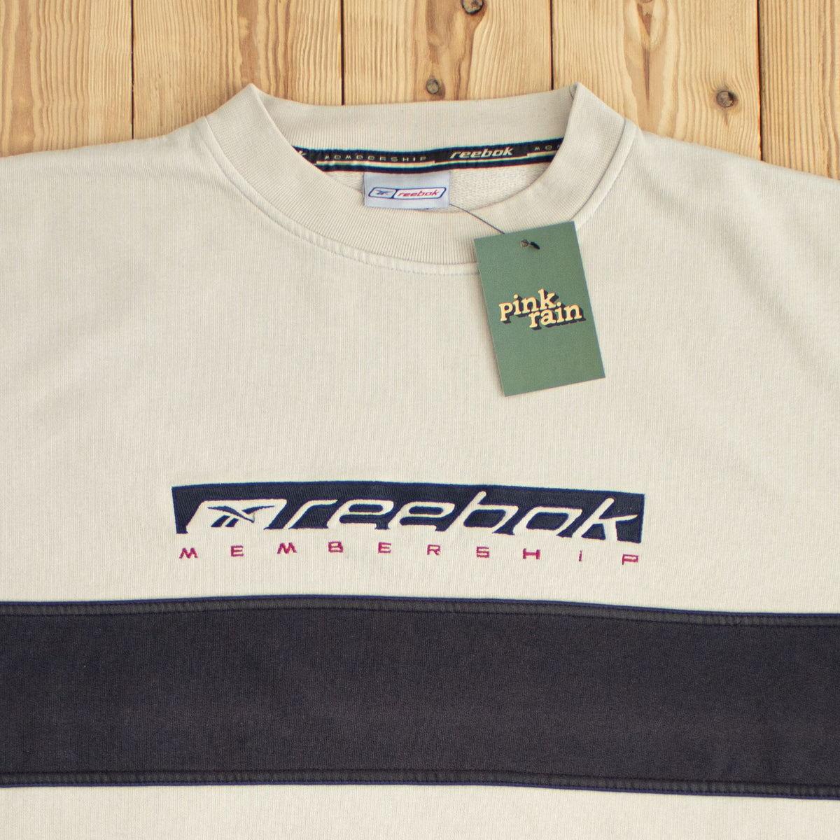 (L) Reebok Membership Vintage Embroidered Sweatshirt Beige