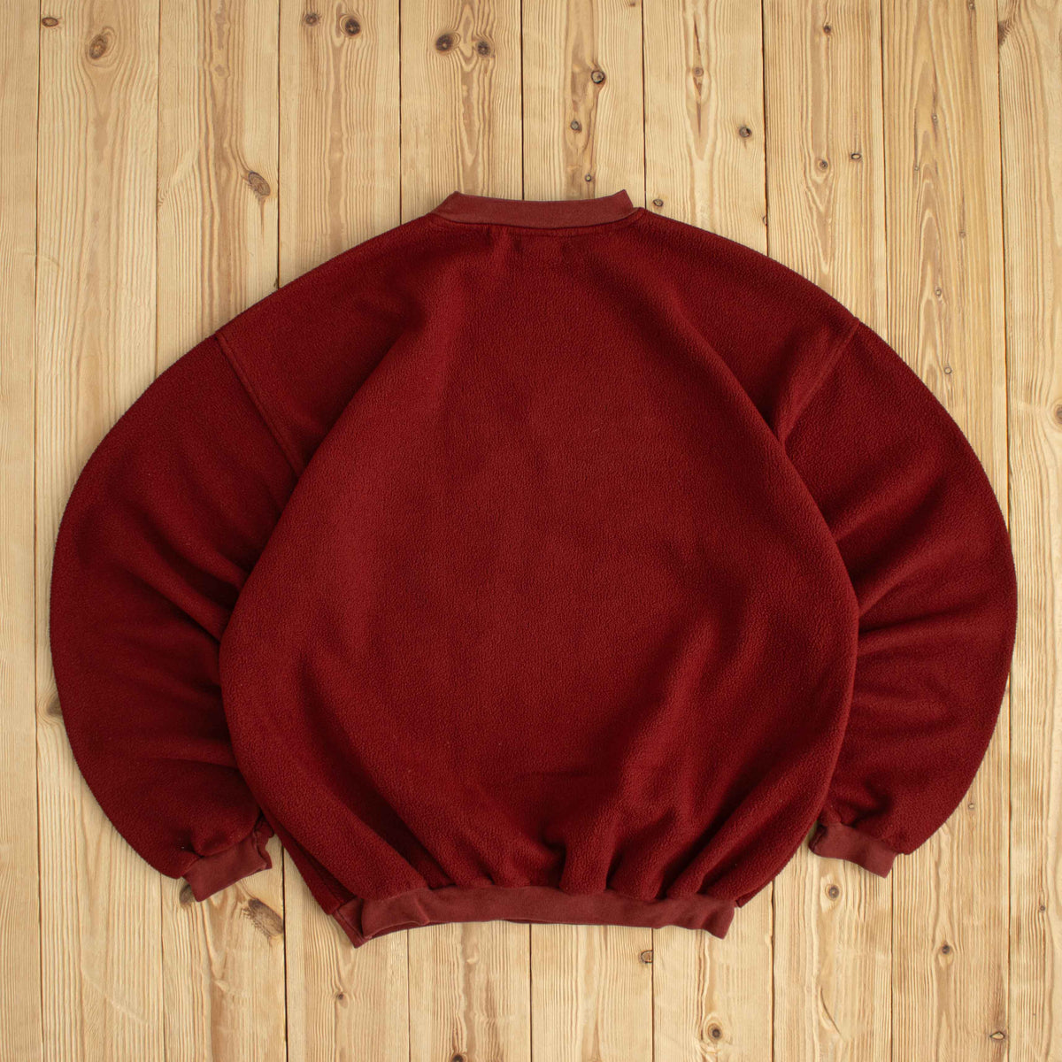 (L) Adidas Vintage Embroidered Fleece Sweatshirt Red