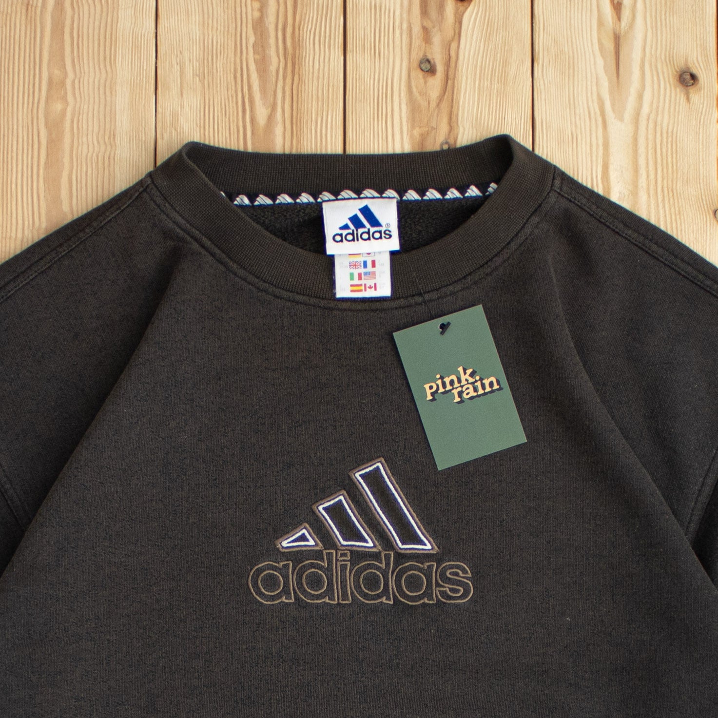 (S) Vintage Adidas Spell Out Embroidered Sweatshirt