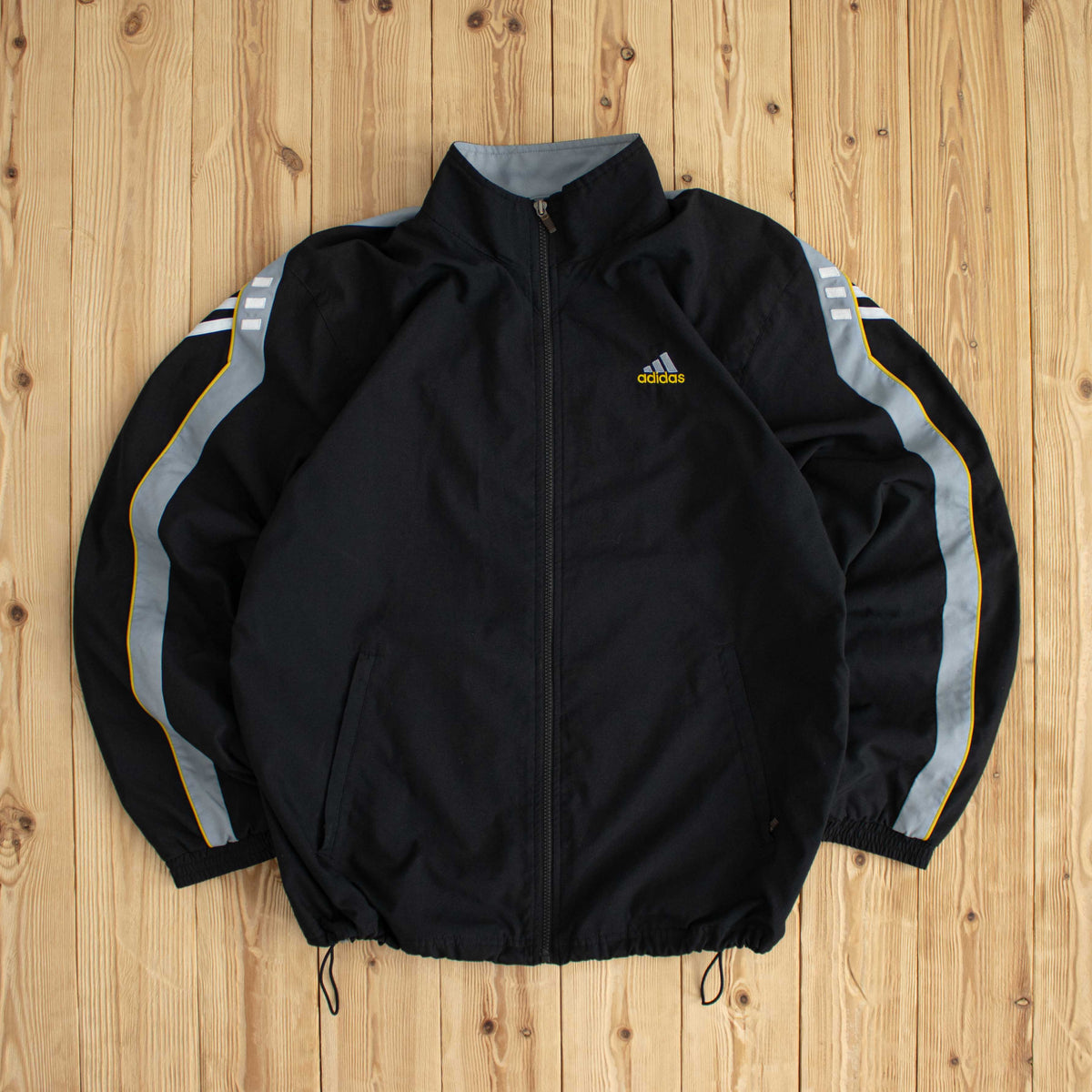 (L) Adidas Vintage Essential Embroidered Jacket Black