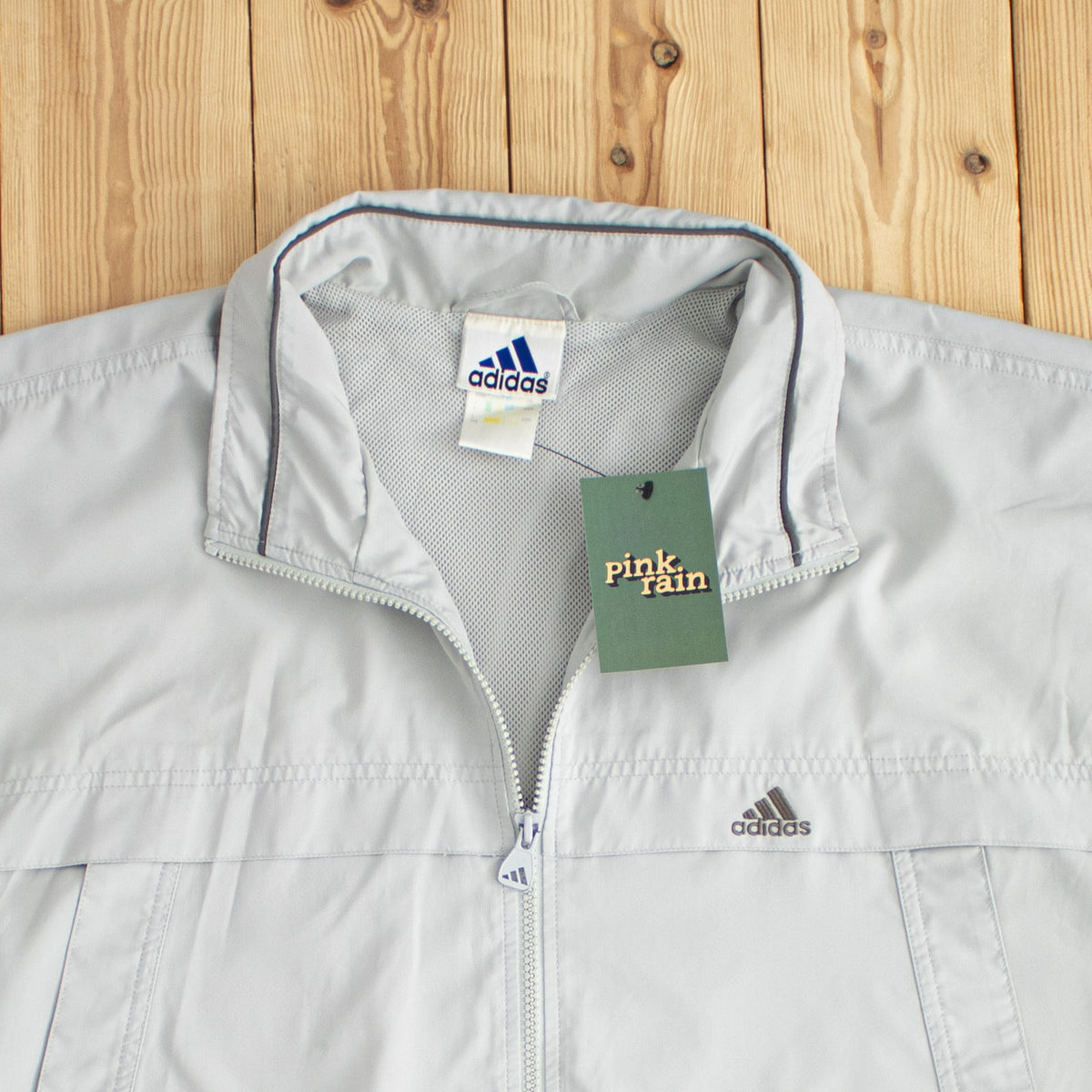 (XL) Adidas Vintage Essential Embroidered Jacket Gray