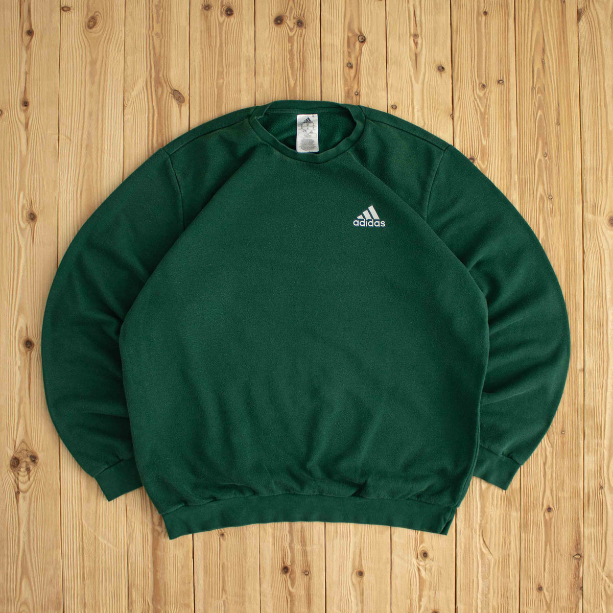 (XL) Adidas Essential Embroidered Sweatshirt Green