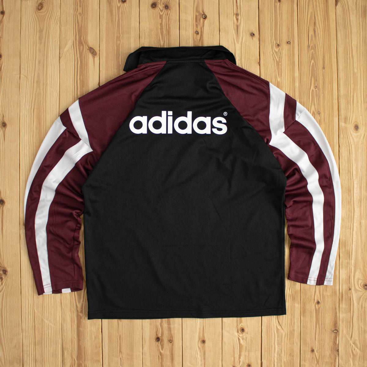(M) Adidas Newcastle United Embroidered Long Sleeve Shirt Black