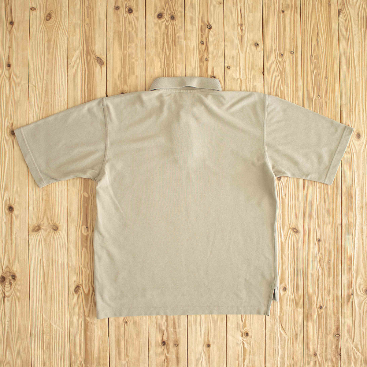 (M) Adidas Vintage Essential Embroidered Polo T-Shirt Beige