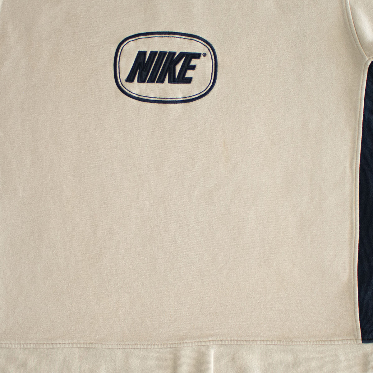 (XL) Nike Spell Out Vintage Embroidered Sweatshirt Beige