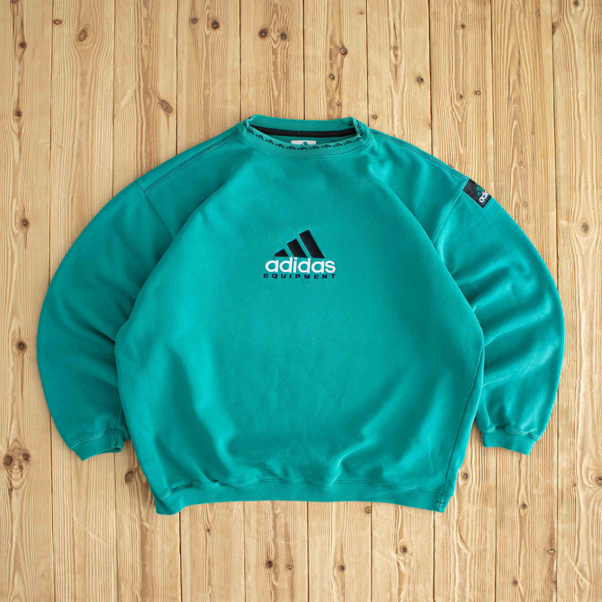 (L) Adidas Equipment Vintage Embroidered Sweatshirt Blue