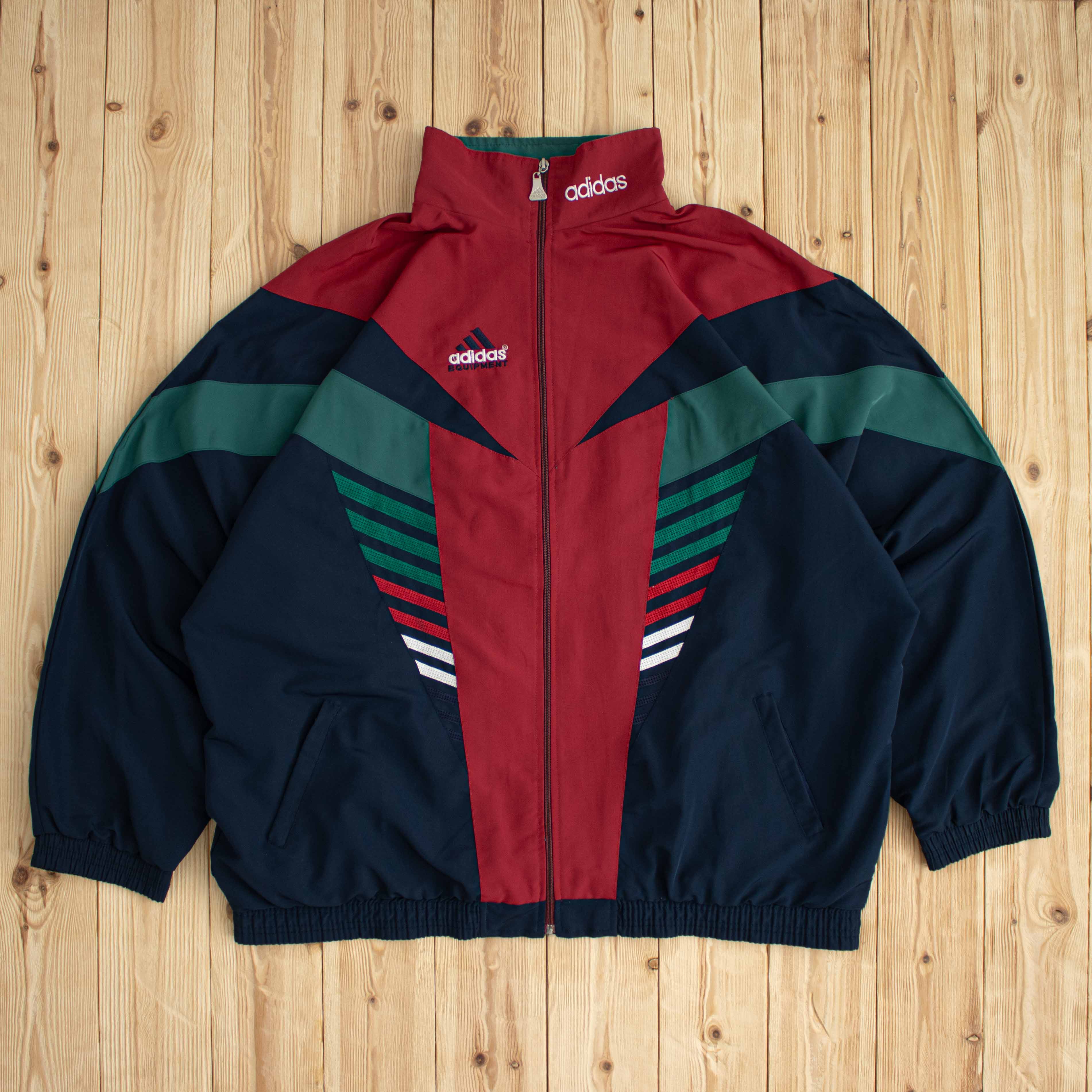 (XL) Vintage Adidas Equipment Embroidered Jacket