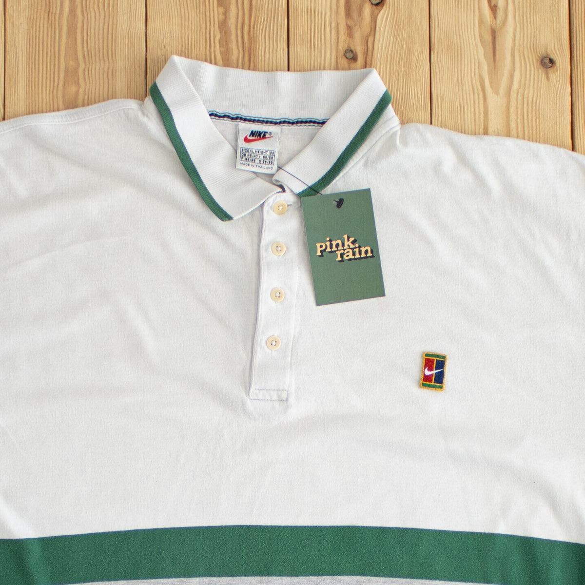 (XL) Nike Vintage Essential Embroidered Polo T-Shirt White
