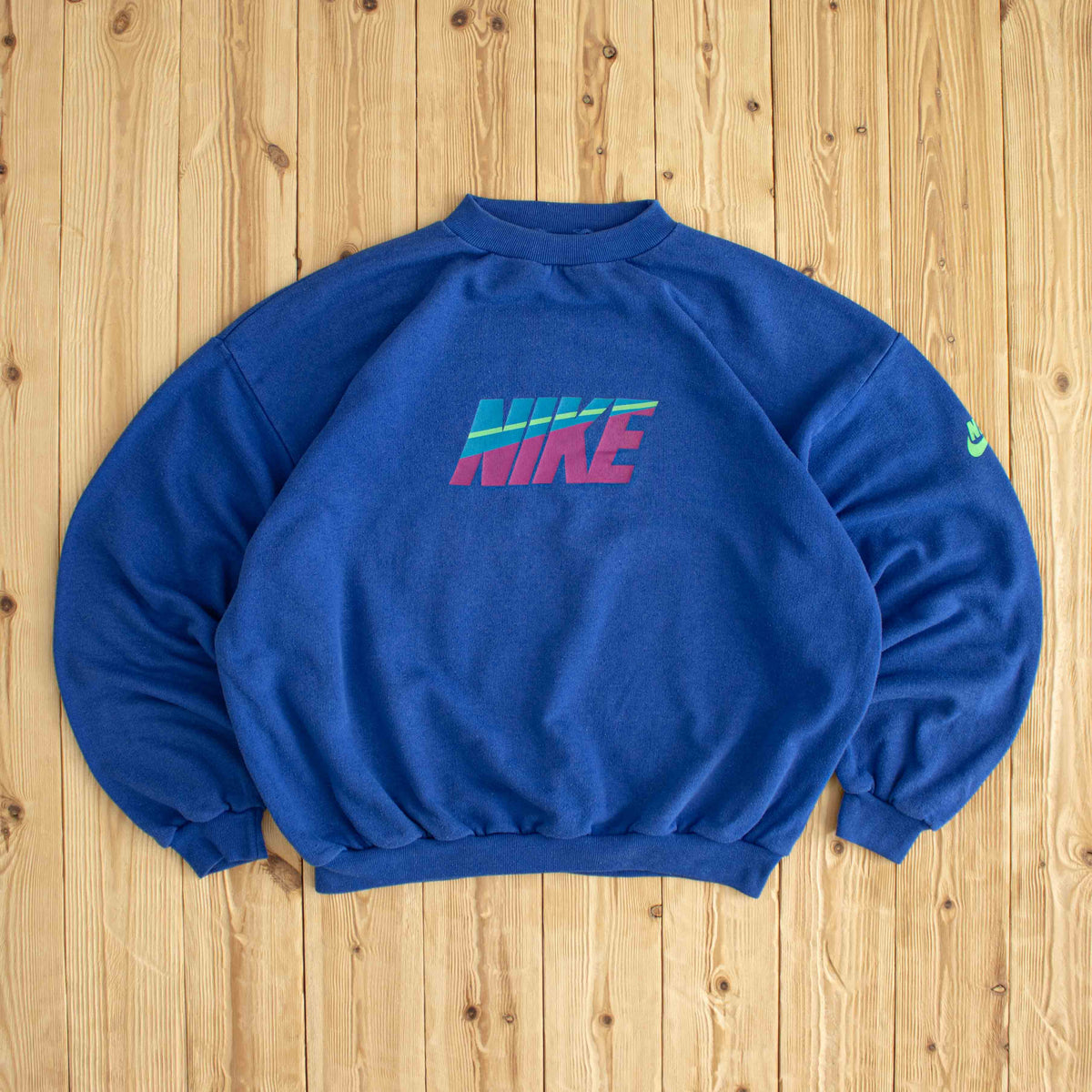 (L) Nike Spell Out Vintage Sweatshirt Blue