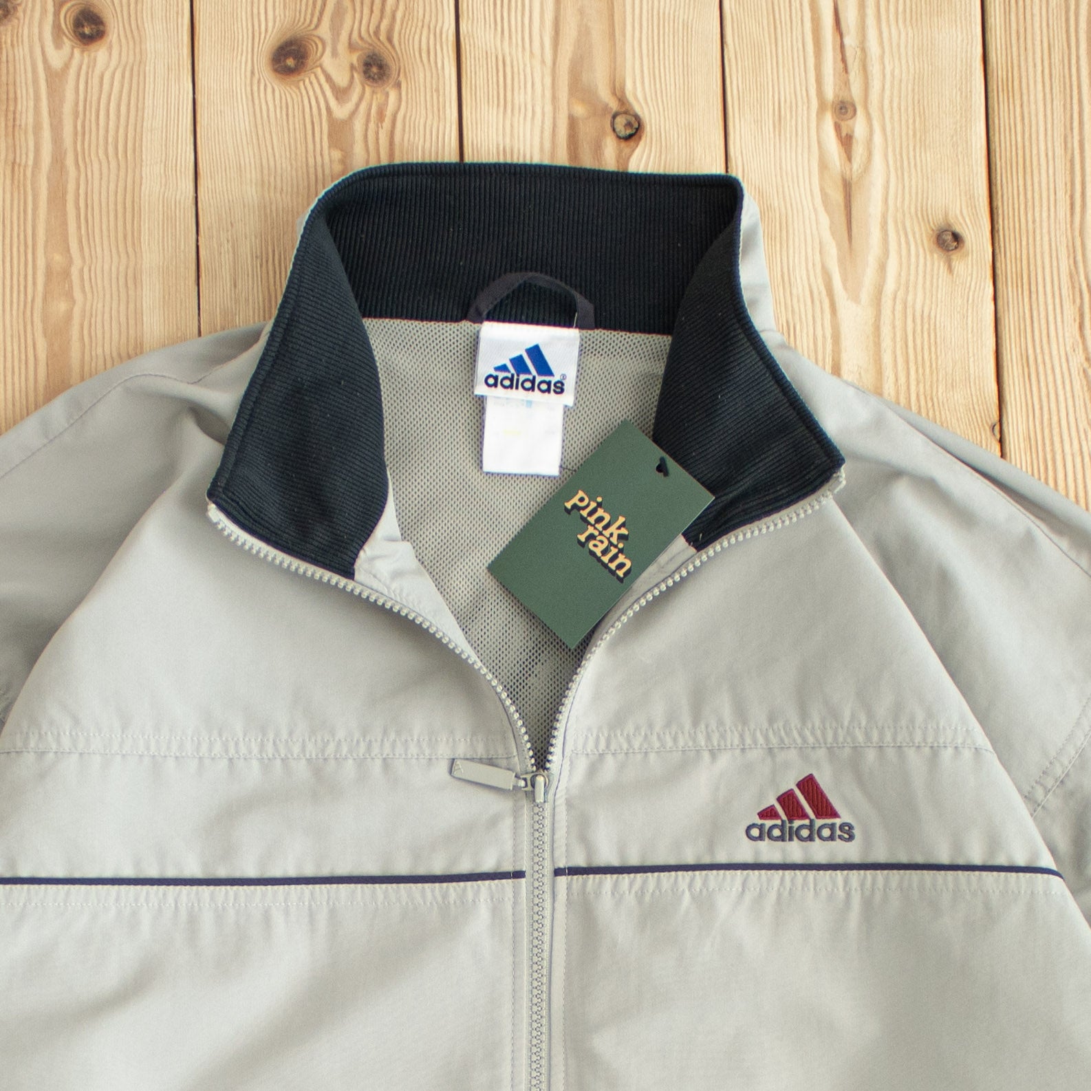 (L/XL) Vintage Adidas Logo Embroidered Jacket