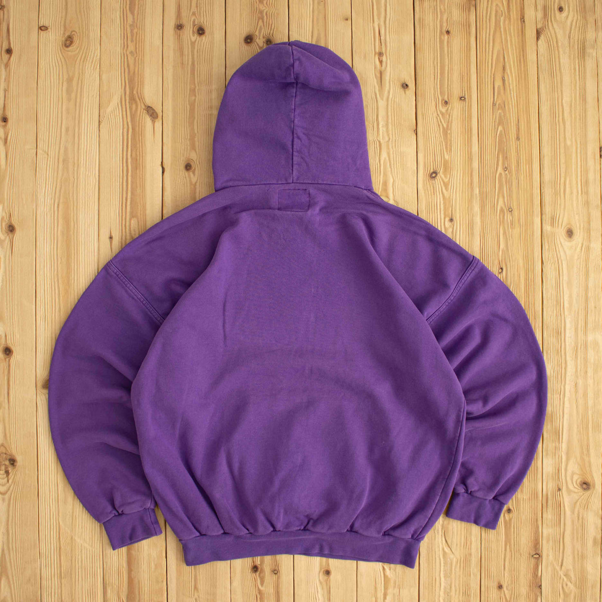 (L) University Class Western Vintage Embroidered Hoodie Purple