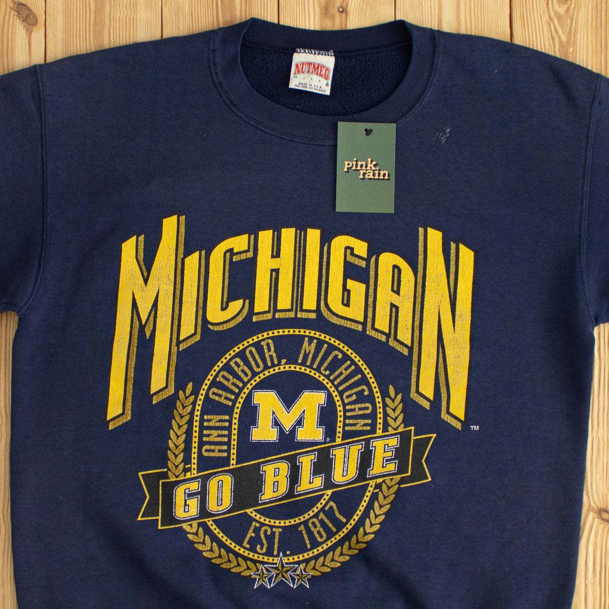 (M) Nutmeg Michigan Wolverines Vintage Sweatshirt Blue