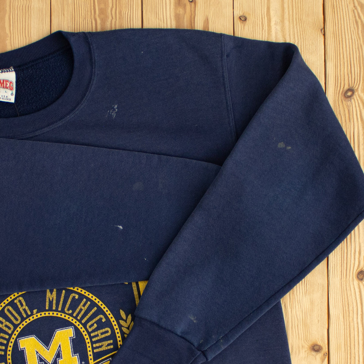 (M) Nutmeg Michigan Wolverines Vintage Sweatshirt Blue
