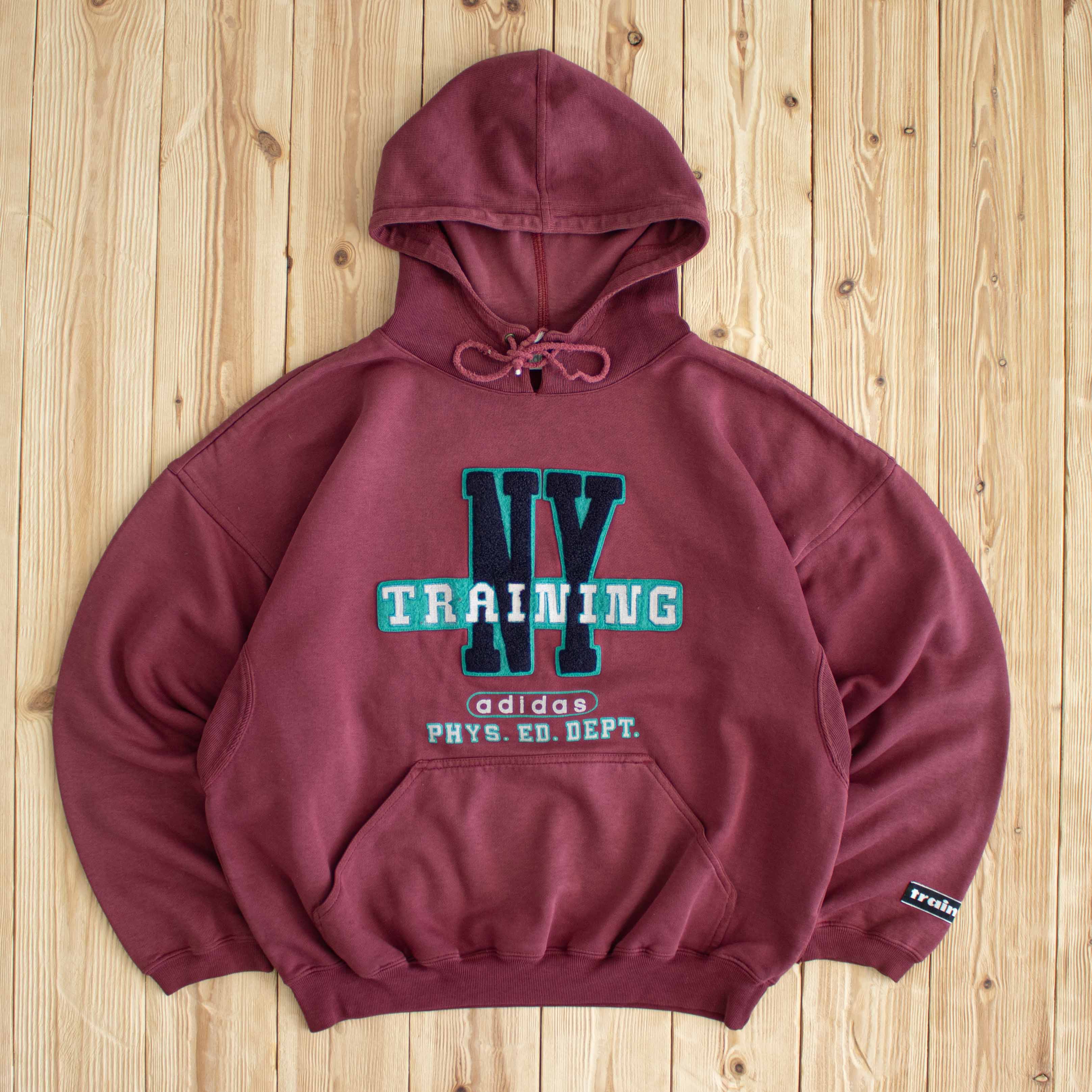 (S) Vintage Adidas NY Training Embroidered Hoodie