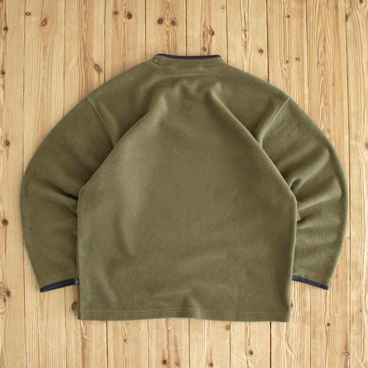(L) Adidas Vintage Essential Embroidered Fleece Sweatshirt Khaki