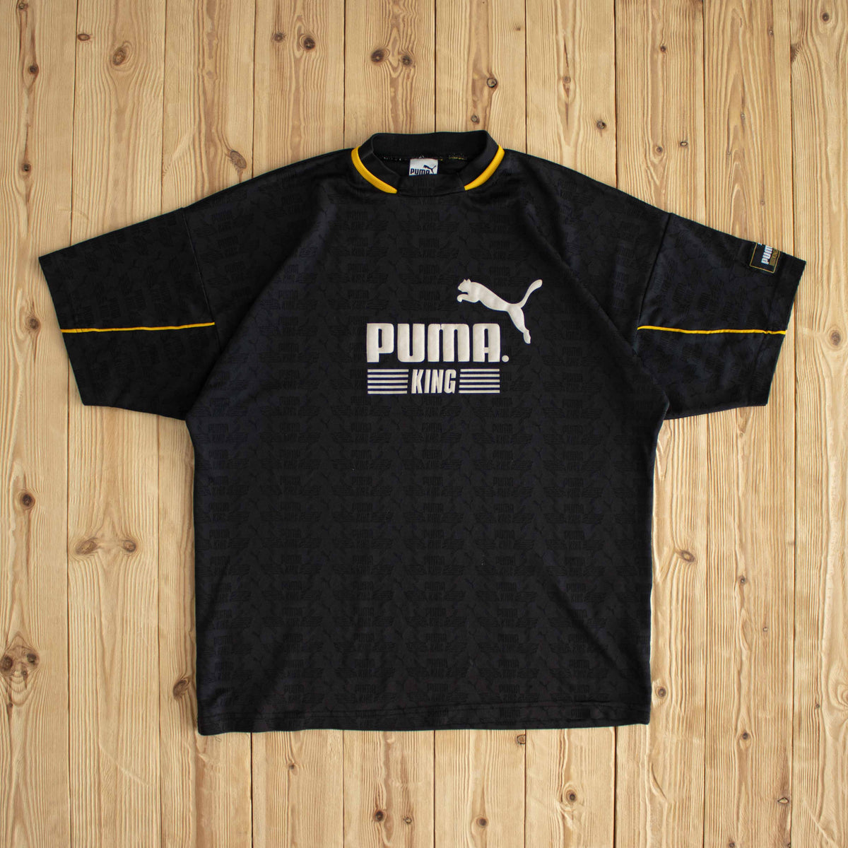 (L) Puma King Vintage Printed T-Shirt Black