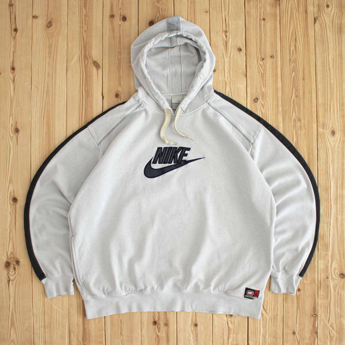 (XL) Nike Vintage Embroidered Hoodie Gray