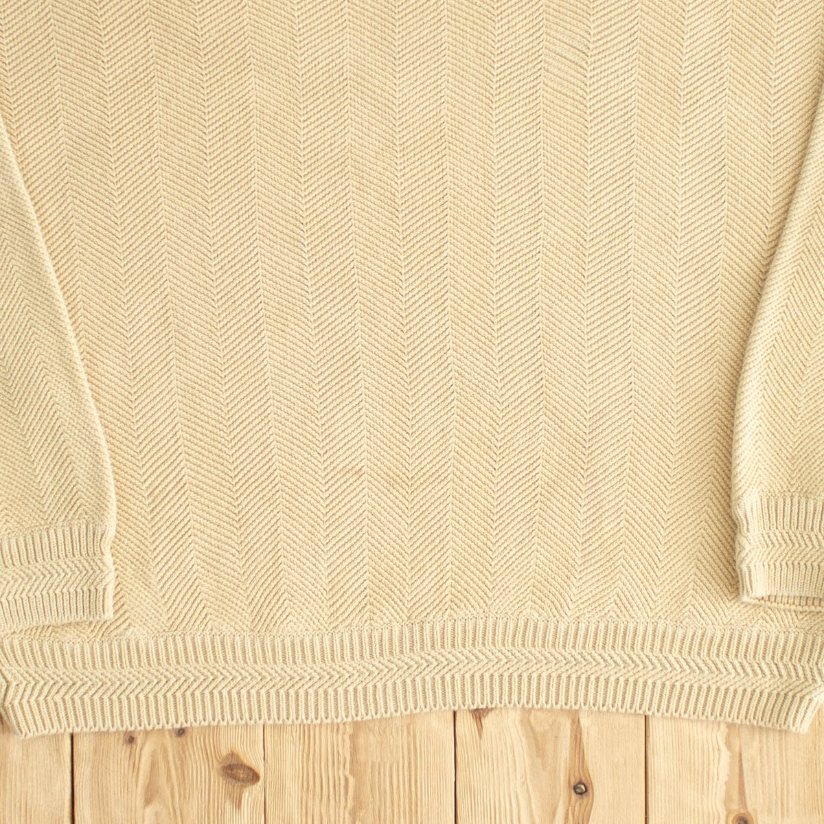 (L/XL) Chaps Ralph Lauren Vintage Embroidered Sweater Beige