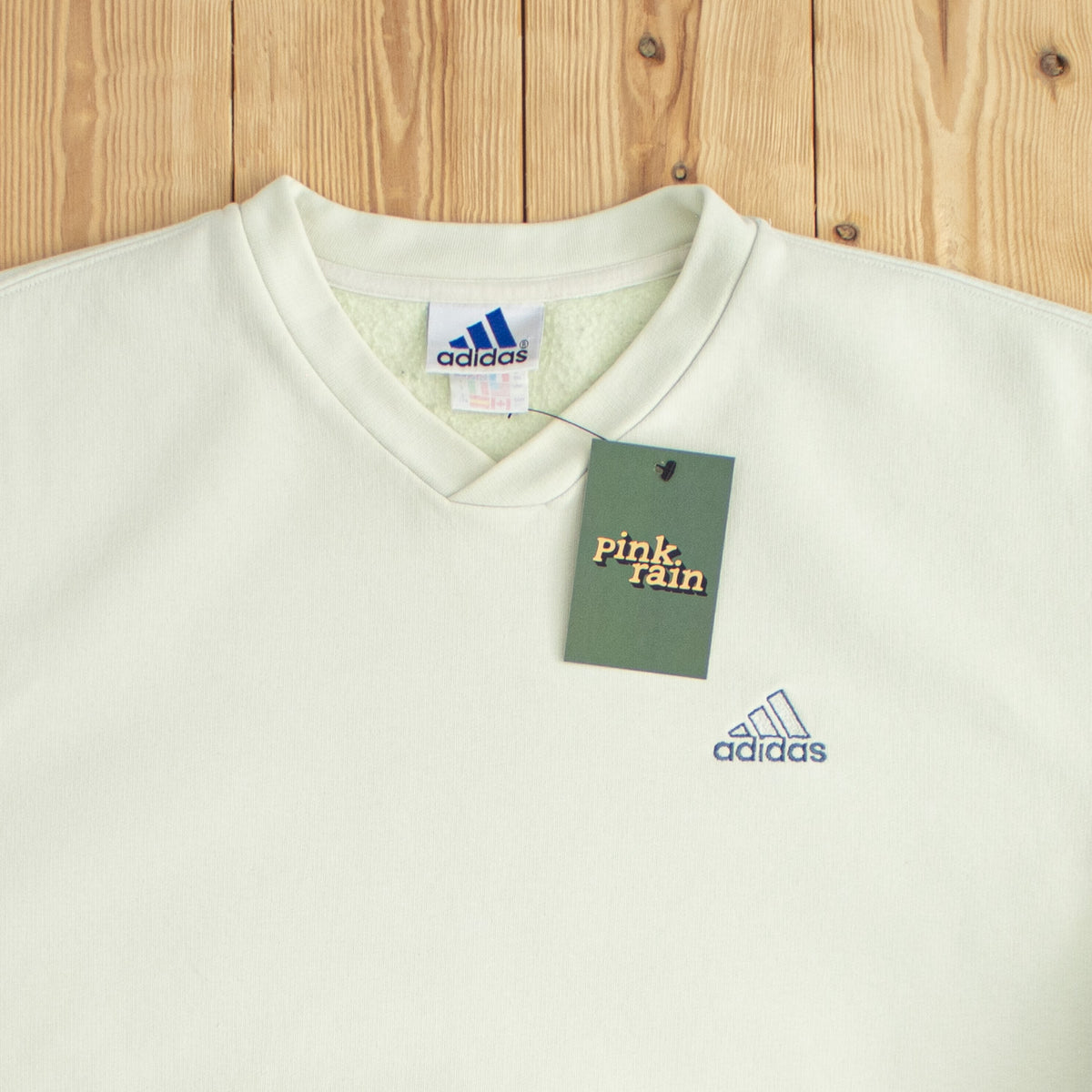 (M) Adidas Vintage Essential Embroidered Sweatshirt Beige