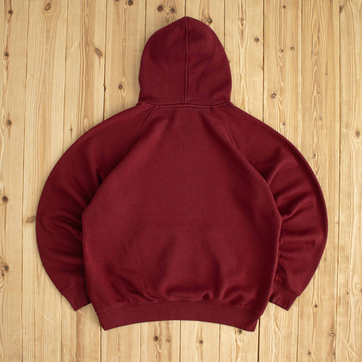 (M) Nike Vintage Essential Embroidered Hoodie Red Burgundy