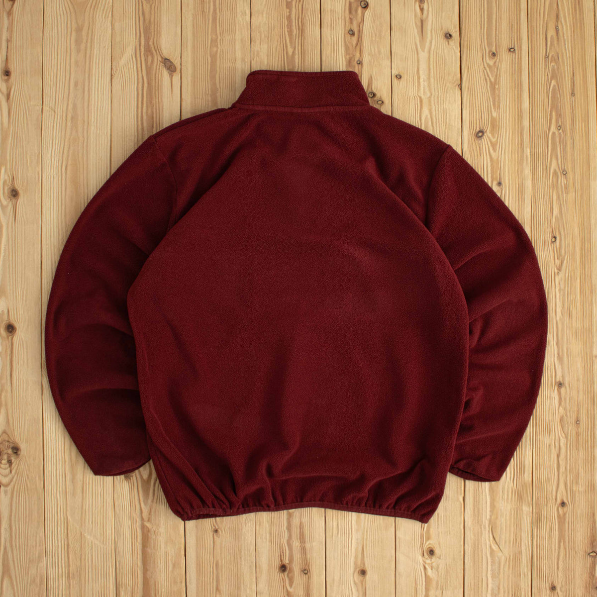 (S/M) Umbro Vintage Embroidered Fleece Quarter-Zip Burgundy