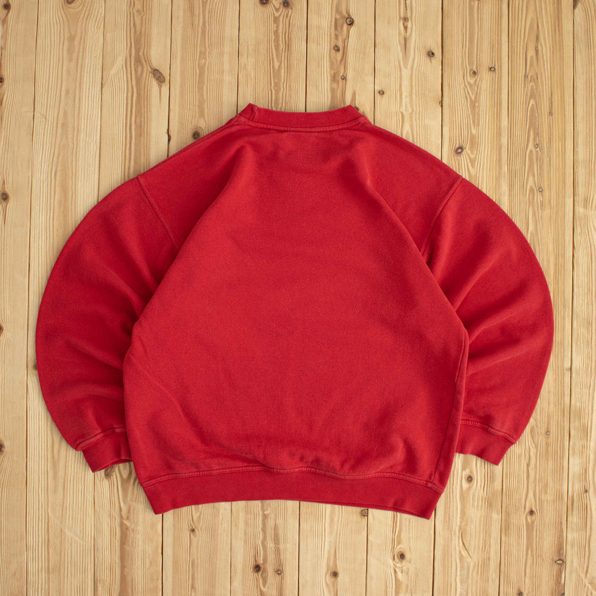 (M) Adidas Vintage Essential Embroidered Sweatshirt Red