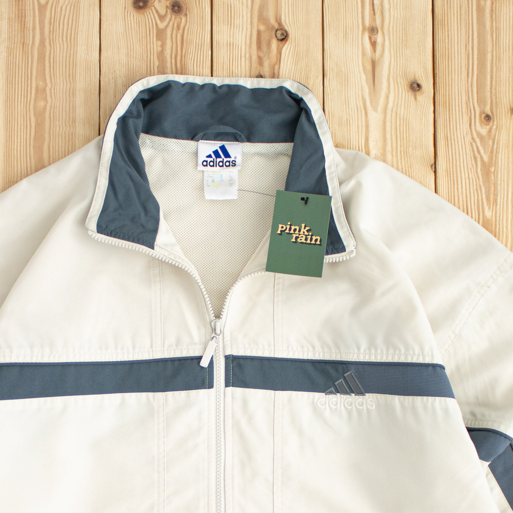 (L/XL) Vintage Adidas Logo Embroidered Jacket