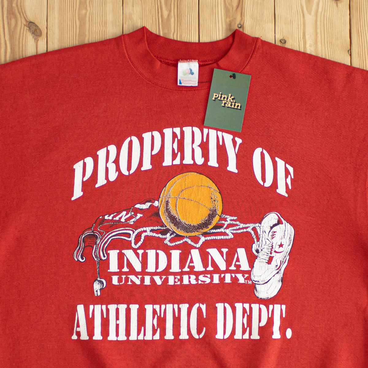 (L) Indiana University Athletic Dept. Vintage Sweatshirt Red
