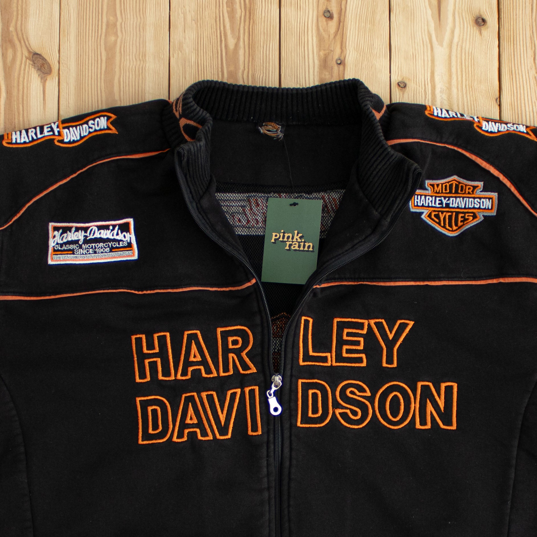 (L/XL) Vintage Harley Davidson Fully Embroidered Jacket