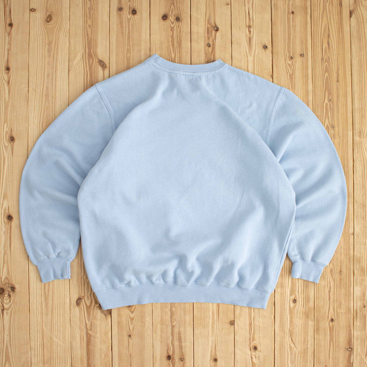 (M/L) Adidas Vintage Essential Embroidered Sweatshirt Blue
