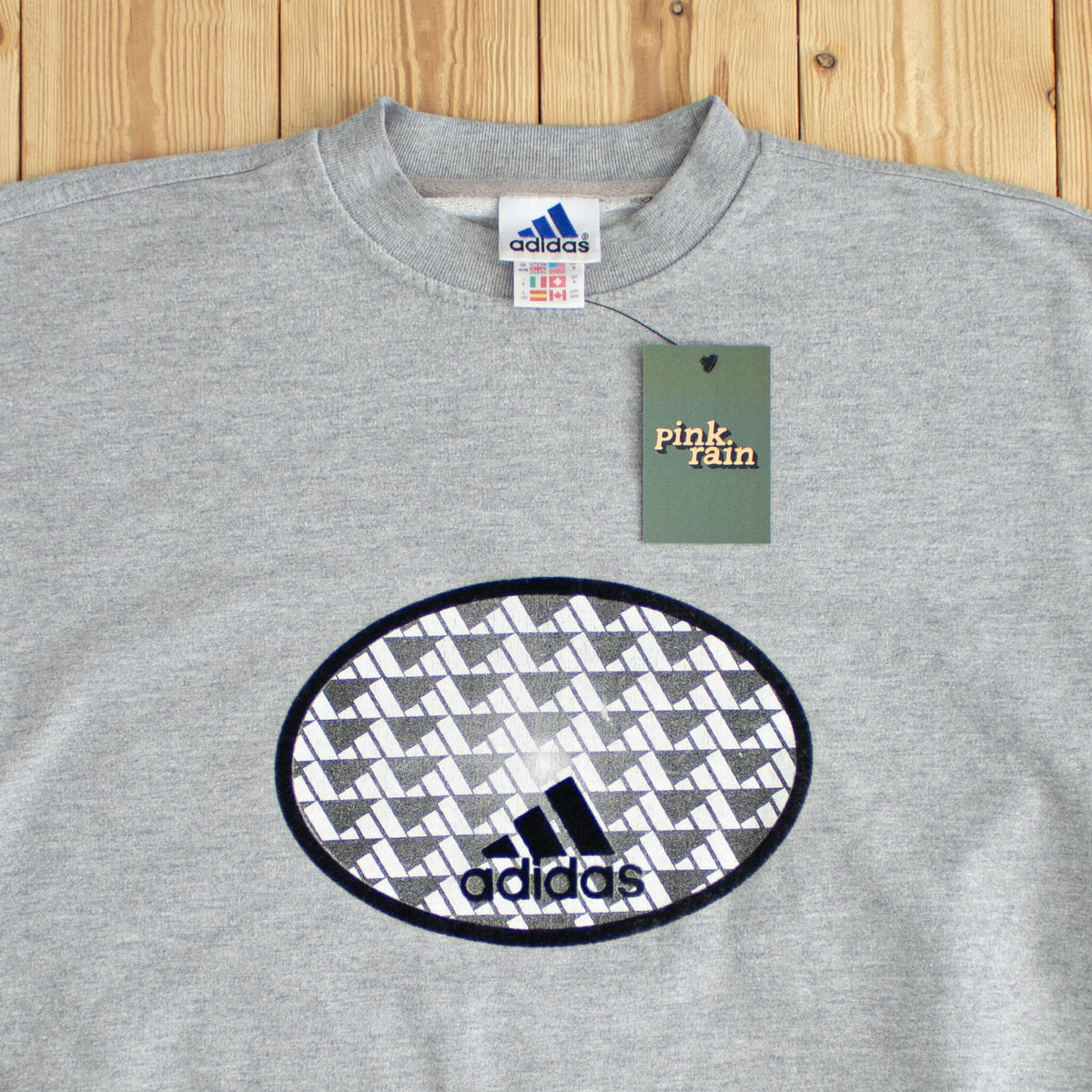 (M) Adidas Vintage Sweatshirt Gray