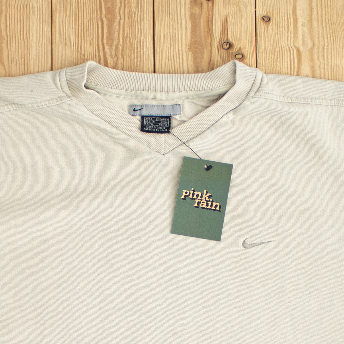 (M/L) Nike Vintage Essential Embroidered Sweatshirt Beige