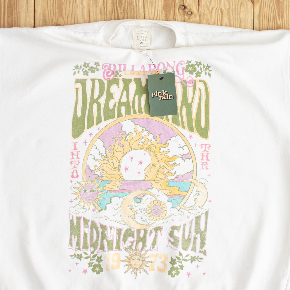 (L) Billabong 'Lost In Dreamland' Vintage Sweatshirt White