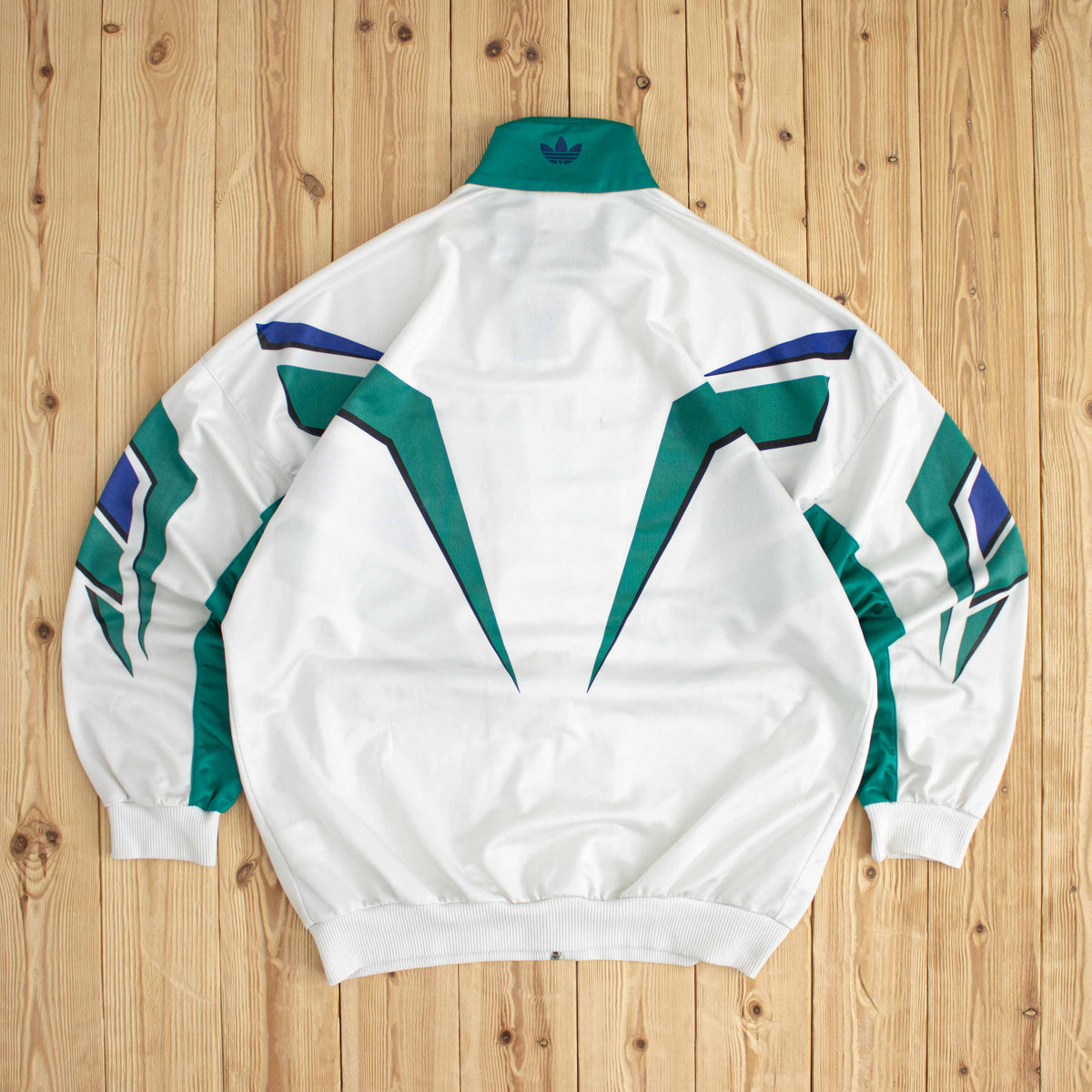 (XL) Adidas Vintage Full-Zip Sweatshirt White