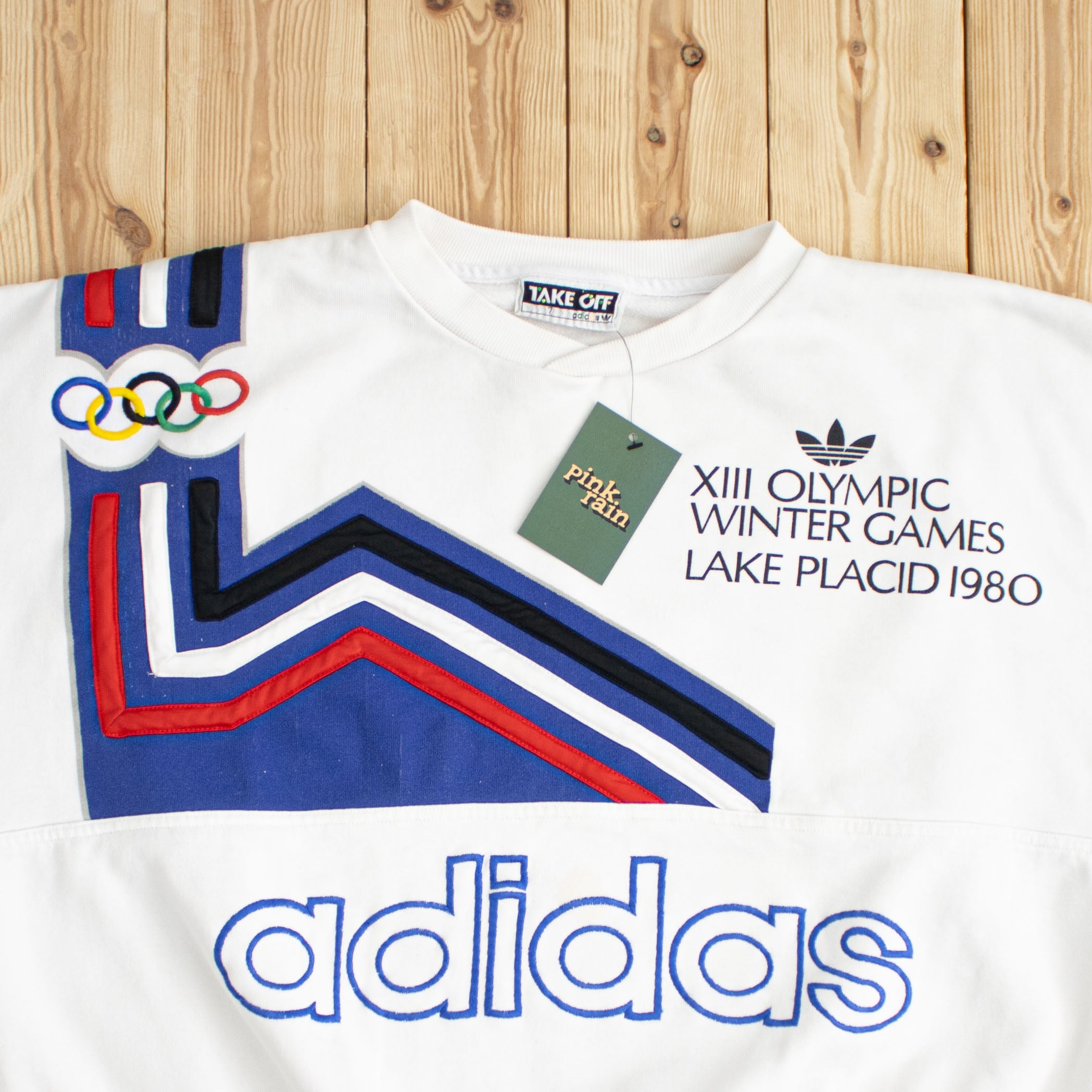(L) Vintage Adidas XIII Winter Olympics Embroidered Sweatshirt