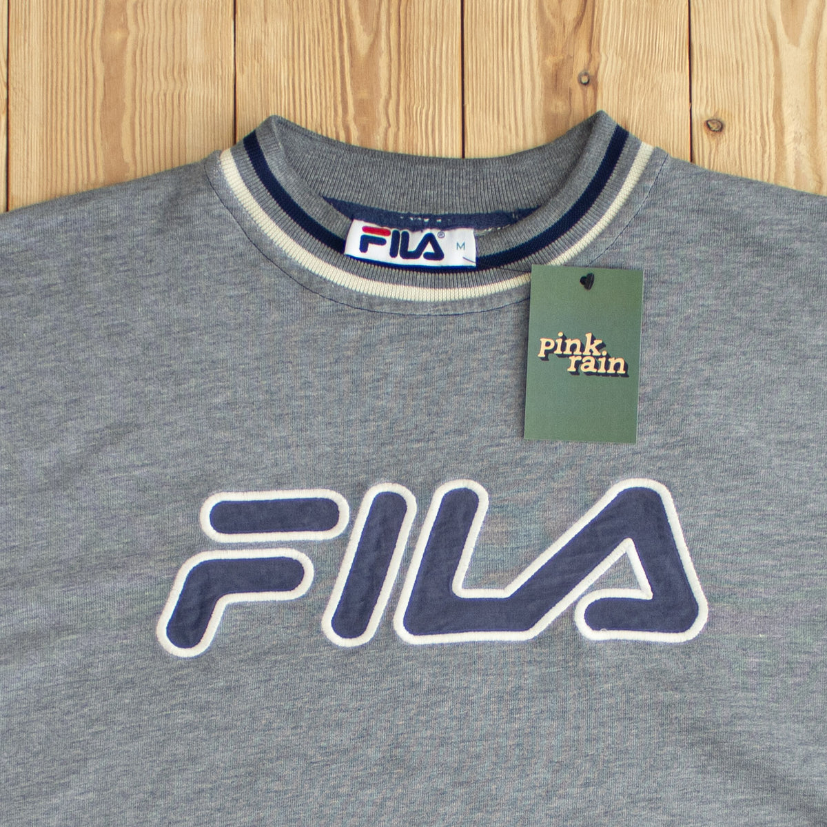 (M) Fila Vintage Embroidered Sweatshirt Gray