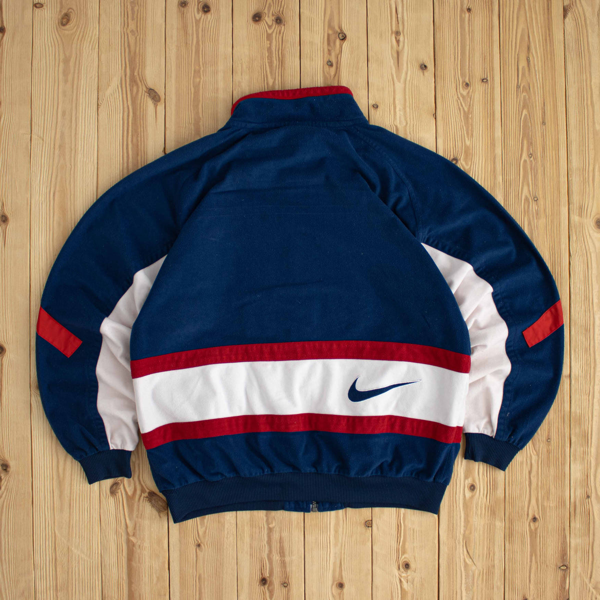 (M) Nike Vintage Embroidered Full-Zip Sweatshirt Blue