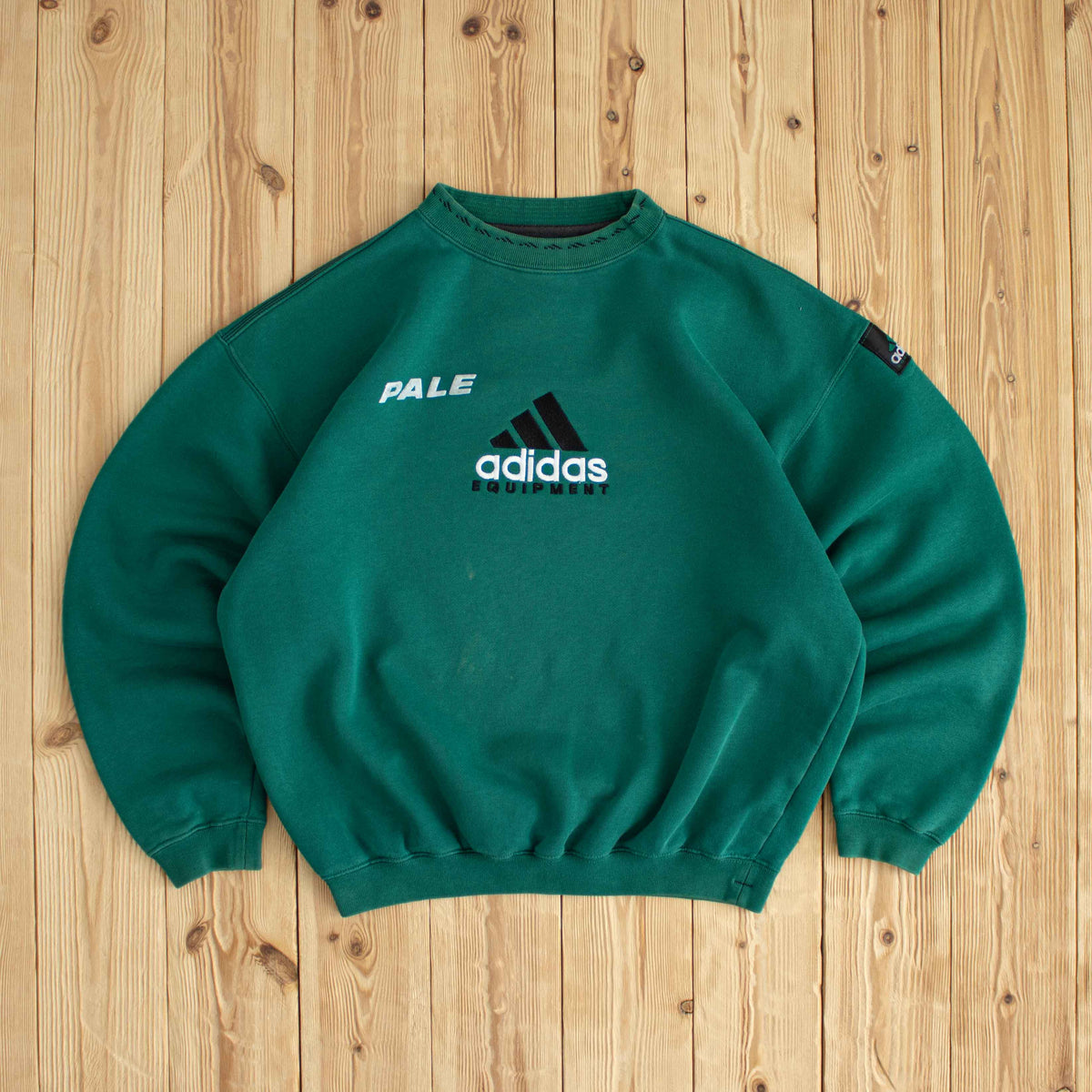(S/M) Adidas Equipment Vintage Embroidered Sweatshirt Green