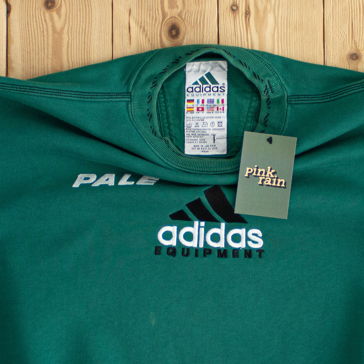 (S/M) Adidas Equipment Vintage Embroidered Sweatshirt Green