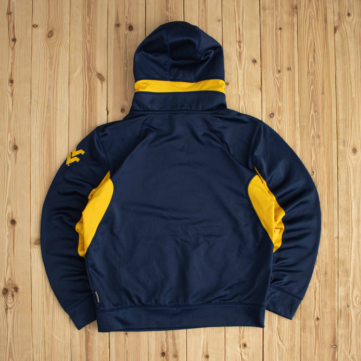 (S/M) Nike Therma-Fit West Virginia Vintage Embroidered Hoodie Blue