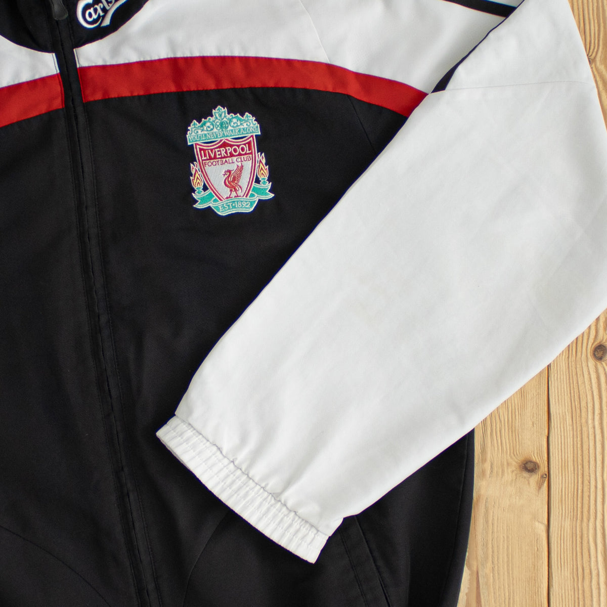 (L) Adidas Liverpool Vintage Embroidered Jacket Black