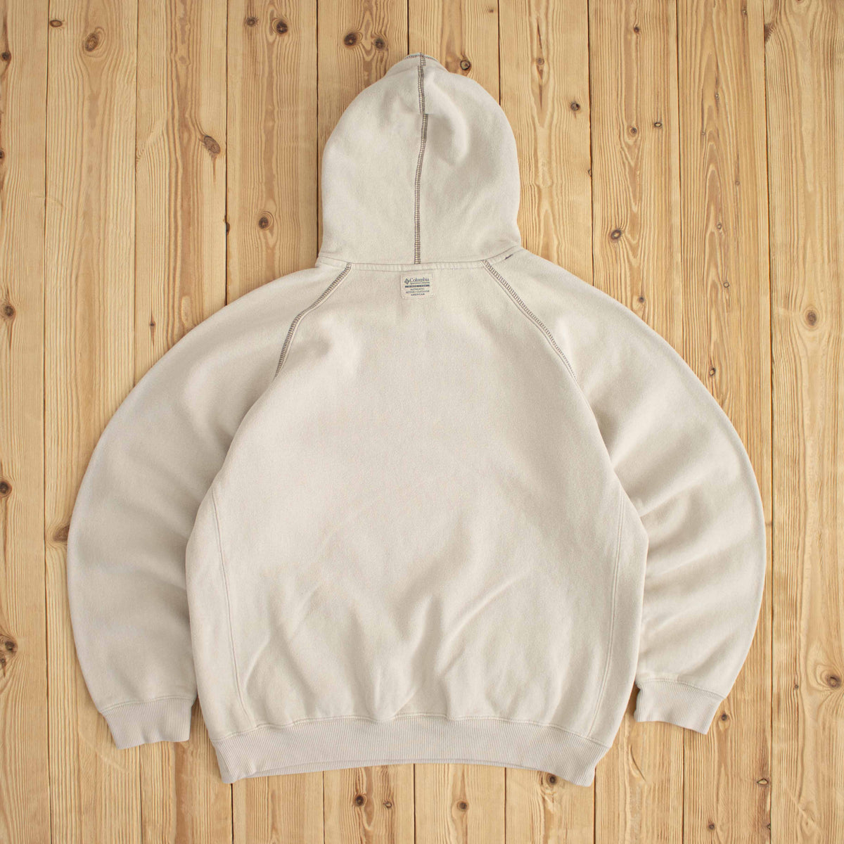 (M) Columbia Essential Embroidered Hoodie Beige