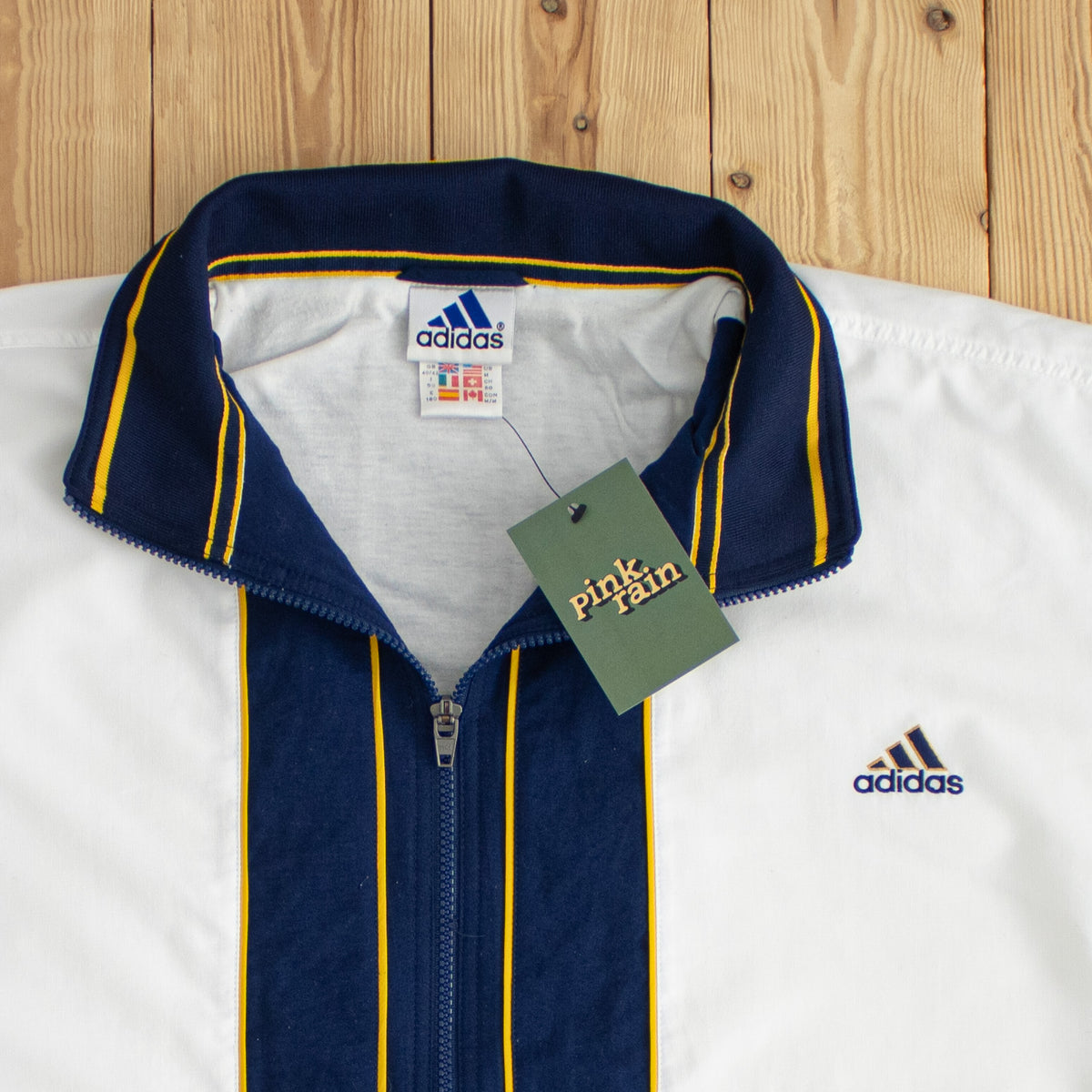(L) Adidas Vintage Embroidered Jacket White